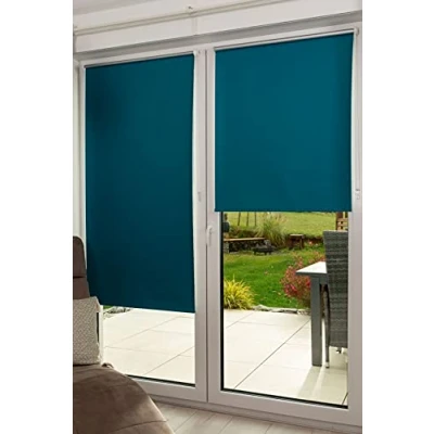 Afbeelding van K home Klemmfix rolgordijn verduistering, petrol, 90 x 150 cm (B L) 54000 6