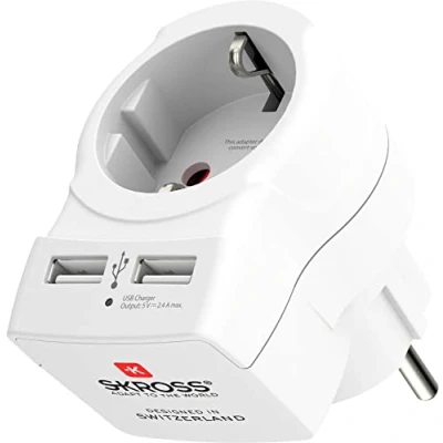 Afbeelding van Plug Adapter Skross 1500282 USB x 2 Europees 2,4 A