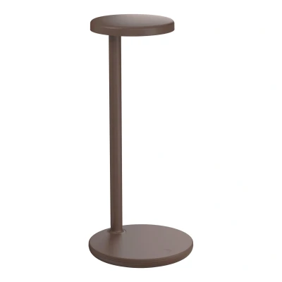 Afbeelding van Flos Oblique QI Bureaulamp LED Met Mobiele Oplader Mat Bruin