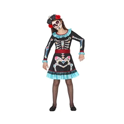 Afbeelding van Kostuums voor Kinderen Th3 Party Multicolour Skelet Maat 10 12 Jaar