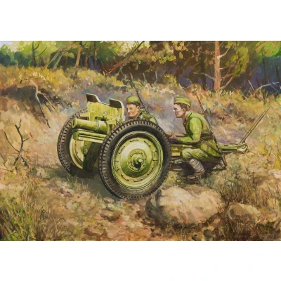 Afbeelding van Zvezda Soviet 76 mm Gun (Zve6145) modelbouwsets, hobbybouwspeelgoed voor kinderen, modelverf en accessoires