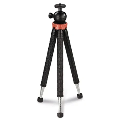 Afbeelding van Hama Tripod 1/4 inch Werkhoogte: 23 105 cm Zwart, Zilver, Rood Voor smartphones en GoPro