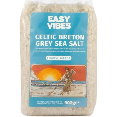 Afbeelding van Easy Vibes Keltisch Grijs Zeezout 900g (Grove Kwaliteit) Ongeraffineerd Traditioneel met de hand geoogst in Frankrijk
