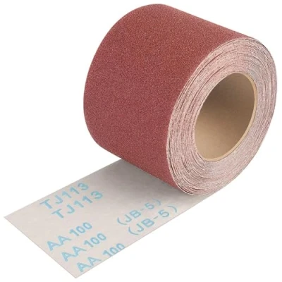 Afbeelding van Shineboc Schuurpapier Korrel 100, Schuurpapierrol 93 mm x 10 m Slijtvast, Bruin Korund, Nat Slijpen, Schuurrol Met Textielbasis, Voor Handschuurmachines Hout, Metaal, Roestvrij Staal