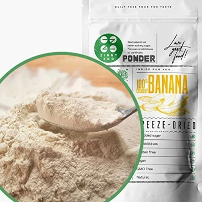 Afbeelding van Gevriesdroogde Banaan In Poedervorm Freeze Dried Fruit Pure Banana Powder Geen Toegevoegde Suikers, Vegan Glutenvrij Gedroogd Gefriergetrocknete Bananapulver Puur ZingyZoo… (100g)