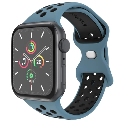 Afbeelding van Apple Watch Sport+ bandje Meerkleurig Geschikt voor Series1/2/3/4/5/6/7/8/9/10/SE (38/40/41 mm) Series 10 (42 Maat M/L