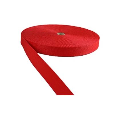 Afbeelding van Tukan tex ( 0,27/m) riem polypropyleen rood 25mm breed 50 meter
