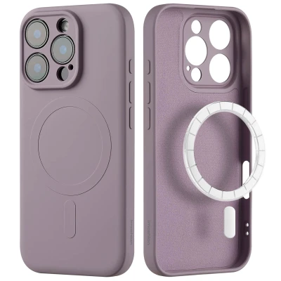 Afbeelding van Apple iPhone 16 Pro MagSafe Hoesje Siliconen en TPU (zacht) imoshion Softcase/Backcover Paars Telefoonhoesje