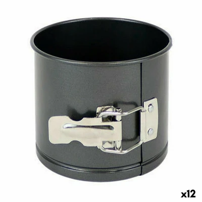 Afbeelding van Springvorm Pan Quttin Koolstofstaal Zwart 12 x 10 cm (12 Stuks)