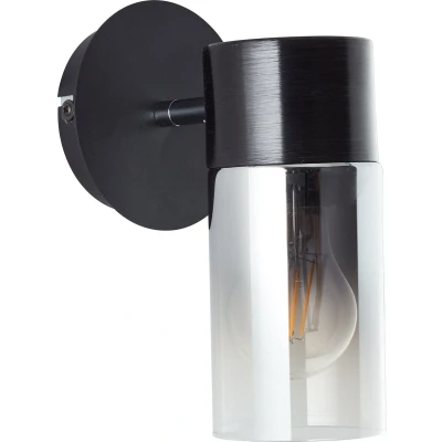 Afbeelding van Brilliant lamp Alia spot 1 lamps zwart/zwart rookglas 1x A60, E27, 40 W