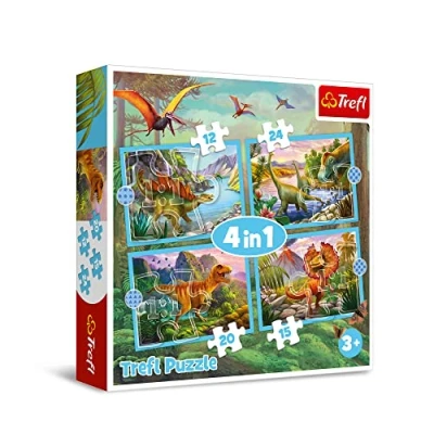 Afbeelding van 4 in 1 Puzzel Unique dinosaurs 5900511346091