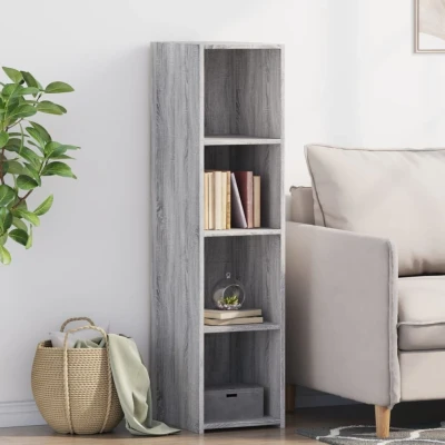 Afbeelding van Hoge kast 30x41x124 cm bewerkt hout grijs sonoma eikenkleurig