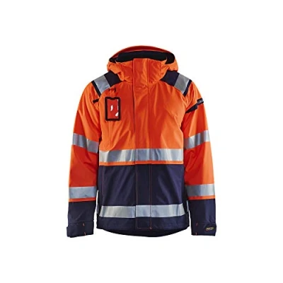 Afbeelding van Blåkläder 4987 1987 Shell jack High Vis ongevoerd Oranje/Marineblauw maat XXL