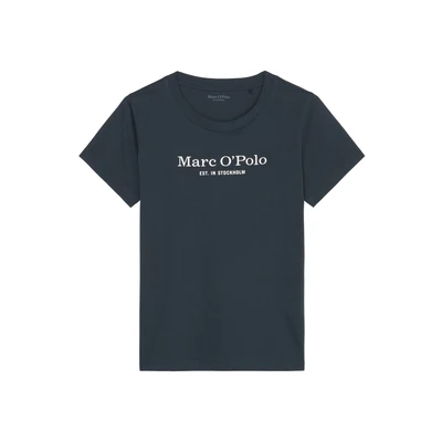 Afbeelding van Marc O&#039;Polo MIX Match Tshirt print, Dames, Maat: Small, Blau