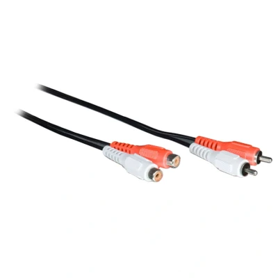 Afbeelding van Goobay Tulp stereo audio verlengkabel zwart 10 meter