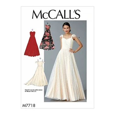 Afbeelding van Mccall&#039;s Patterns 7718 A5, Misses Jurken, Maten 6 14, Weefsel, Multi Colour, 17 x 0,5 0,07 cm