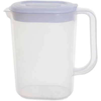 Afbeelding van Whitefurze schenkkan 1,5 liter, transparant met wit deksel karaf