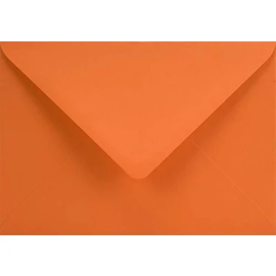 Afbeelding van Netuno 25 oranje B6 enveloppen 125x175mm 115g Sirio Color Arancio puntige klep voor huwelijk verjaardag kerstmis uitnodigingen brief wenskaarten