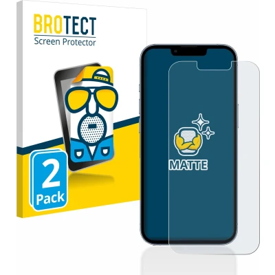 Afbeelding van BROTECT (2 Stuks) Antireflecterende Beschermfolie voor Apple iPhone 13 Pro Anti Glare Screen Protector, Mat, Ontspiegelend