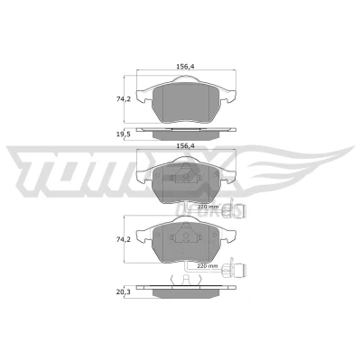Afbeelding van Remblokkenset, schijfrem TOMEX Brakes TX 10 941