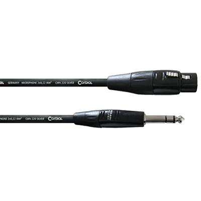 Afbeelding van Cordial CIM3FV Intro verloopkabel XLR female 6.3mm TRS jack 3m