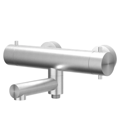 Afbeelding van IVY Concord opbouw badthermostaat met wegdraaibare baduitloop RVS 316 Geborsteld