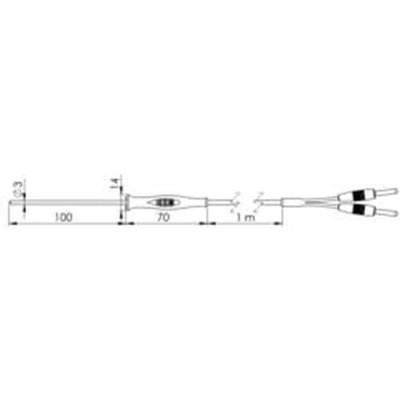 Afbeelding van Greisinger GF1T T3 B BS Dompelsensor 70 tot +250 C Sensortype Pt1000