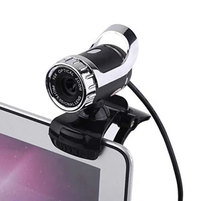 Afbeelding van Computer Webcam, USB 2.0 Clip on webcamera, HD webcamera Ingebouwde microfoon Ondersteuning Windows XP/win2003/win7/win8/Vista 32bit172511(Zilver)