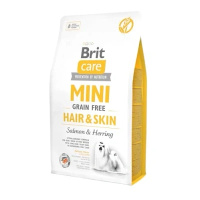 Afbeelding van Voer Brit Mini Hair&amp;Skin Volwassen Zalm Vis 2 Kg