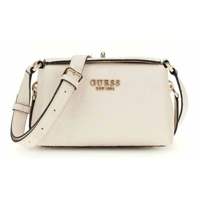 Afbeelding van GUESS Schoudertas Phoebe Mini Crossbody Bag Creme White Logo Crème