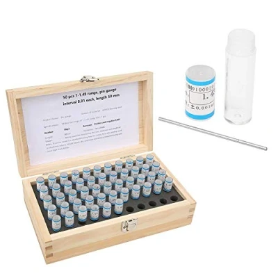 Afbeelding van 50 stks Pin Gauge, 1 1.49mm Plug Gage Set 0.001mm Tolerantie Lager Staal Precisie Tool voor elektronische Boards Printplaten Mallen