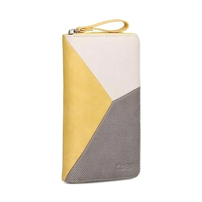 Afbeelding van Zwei Damesportemonnee JANA J2 Wallet 20 x 11 cm hoogwaardig kunstleer in driekleurig design, portemonnee met 12 kaartvakken, muntvak, doorzichtig vak voor identiteitskaarten, ritssluiting rondom,