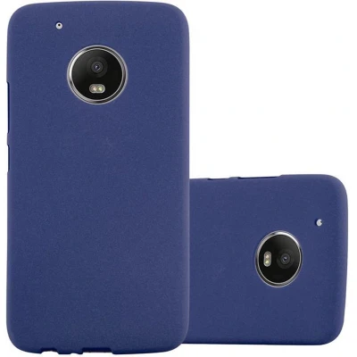 Afbeelding van Cadorabo Hoesje geschikt voor Motorola MOTO G5 in FROST DONKER BLAUW Beschermhoes gemaakt van flexibel TPU silicone Case Cover