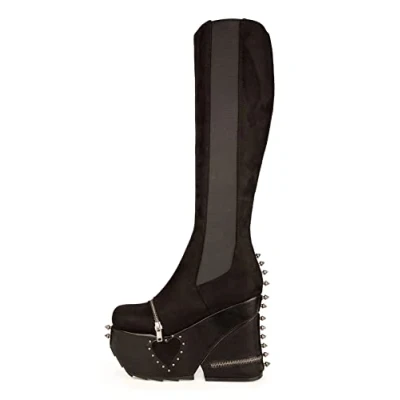 Afbeelding van LAMODA Spell On You Chunky Platform Wedge Boots, EU 41, Black PU, 41