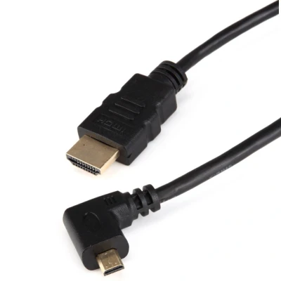 Afbeelding van Micro HDMI kabel 90 haaks naar rechts versie 1.4 (4K 30Hz) 0,50 meter