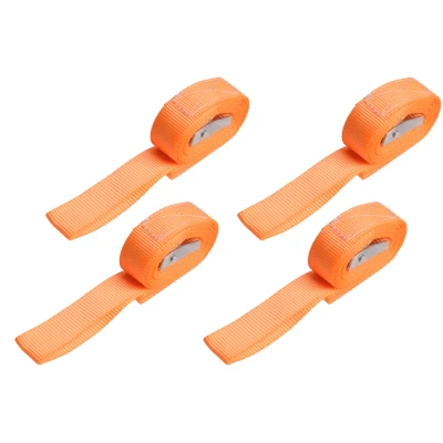 Afbeelding van Aanhangwagendirect Set van 4 sjorbanden oranje 195x2,5 cm (250 kg) 2 delig