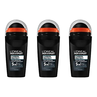 Afbeelding van L&#039;ORÉAL PARiS MEN EXPERT Deodorant Roll On Carbon Protect 5 in 1, 50 ml