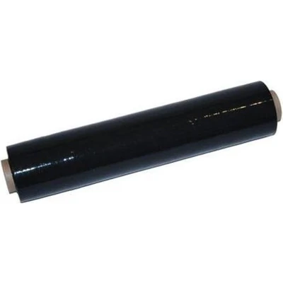 Afbeelding van Handwikkelfolie 23my 500mmx300m zwart doos a 6 rollen