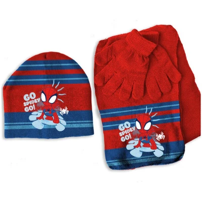 Afbeelding van Spidey Set muts, sjaal en handschoenen, Go Hero ONE SIZE 3 6 jr Acryl / Elastaan