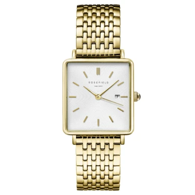 Afbeelding van Rosefield dames The Boxy horloge QWSG Q09 in de kleur Goud