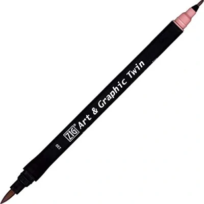 Afbeelding van ZIG Art &amp; Graphic Twin Tip brush marker Pale Rose