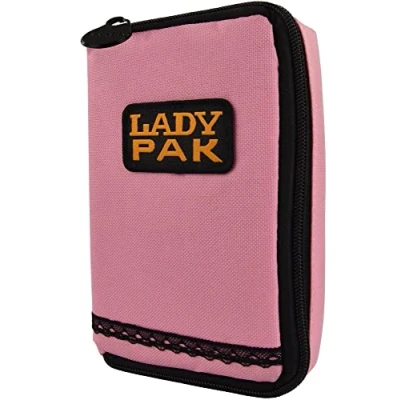 Afbeelding van Karella Darttas The PAK, 13 modellen, handig en perfect voor 1 set darts vele accessoires, dartcase, tas de originele Pak legendarische sinds 1988, Roze, Regular, Zak met