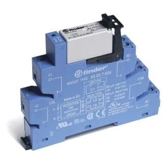 Afbeelding van Finder interfacerelais voet relais schroefaansluiting 6 2 mm wisselcontacten 8a 250vac spoelspanning 60 vdc contact agni 38 52 7 060 0050