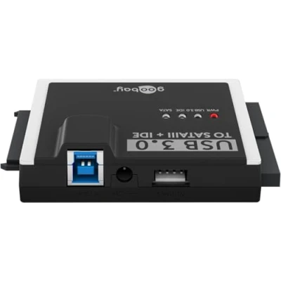 Afbeelding van goobay SATA adapter voor harde schijven USB 3.0 en IDE/USB schijf HDD &amp; SSD/incl. A naar B kabel Molex 12V 2A voeding/externe / 72013