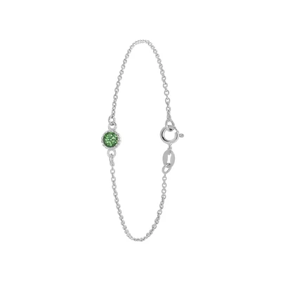 Afbeelding van Lucardi Geboortesteen Armband, Dames, Maat: One Size, May green