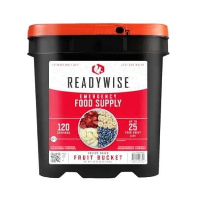 Afbeelding van ReadyWise, 120 Serving, Fruit Bucket, Freeze Dried Long Lasting Food Supply