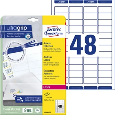 Afbeelding van AVERY Zweckform Mini etiketten, 45,7 x 21,2 mm, wit