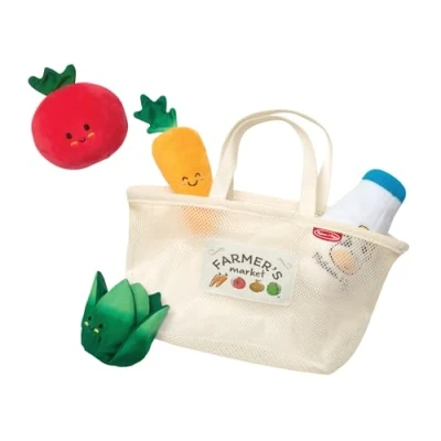 Afbeelding van Melissa &amp; Doug Multisensorieel babyspeelgoed Marktmandje Vroeg leren speelgoed voor peuters Leeftijd Ontwikkelingsspeelgoed zuigelingen 6 maanden+ Cadeau baby jongen en meisje