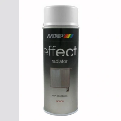 Afbeelding van Motip Deco Effect Radiatorspray Lichtgrijs Hoogglans 400 ml