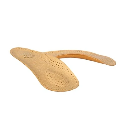 Afbeelding van orthopedische 3/4 lederen inlegzolen met lineaire en dwarsboogsteun, schoen voor mannen vrouwen, Kaps Bolero, alle maten (42 EUR)